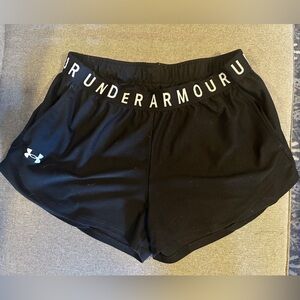 Under Armour black running shorts. Medium